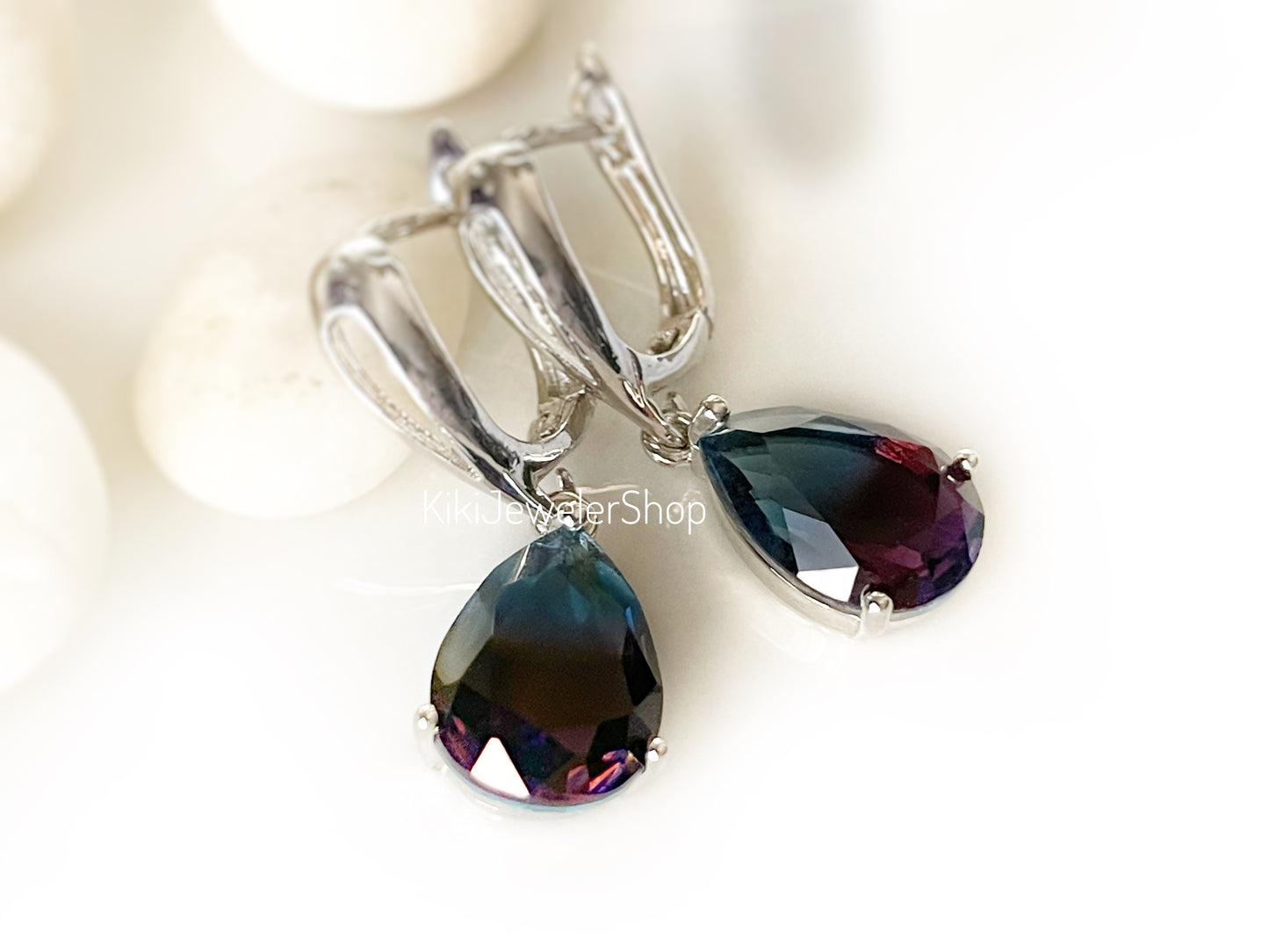 Watermelon tourmaline dangles Gold