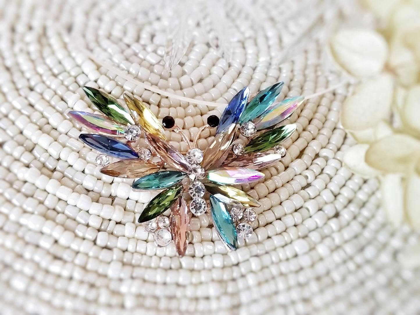 Pink amethyst butterfly fancy crystal brooch pin, large pink purple crystal brooch, statement brooch, gift for her, gift for mom