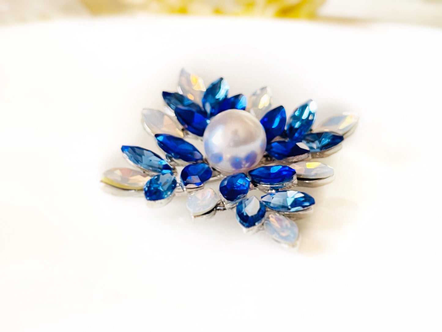 Purple opal pearl Fancy crystal silver brooch, amethyst purple white statement pearl brooch pin, gift or mother, gift for her
