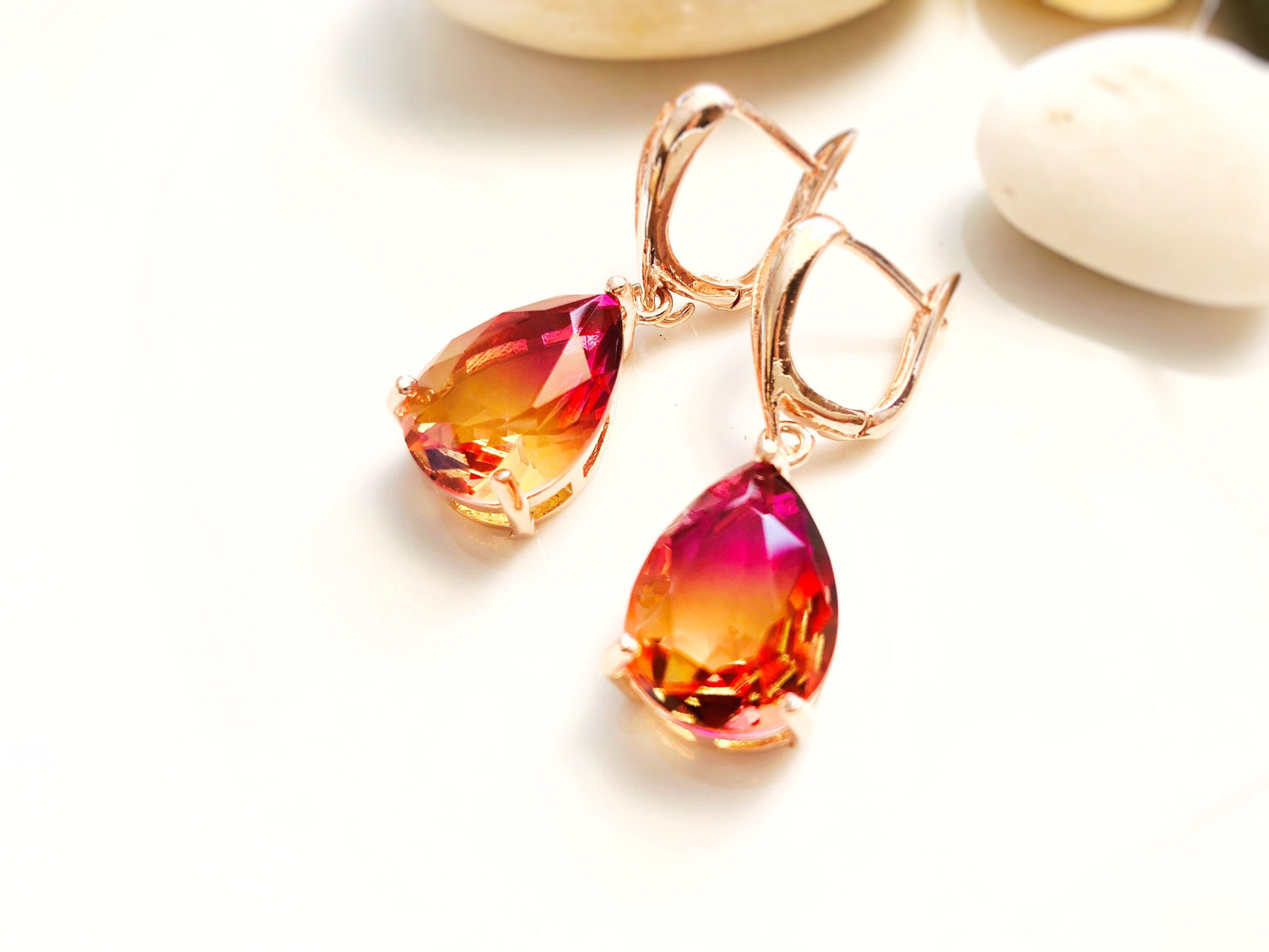 Bicolor earrings