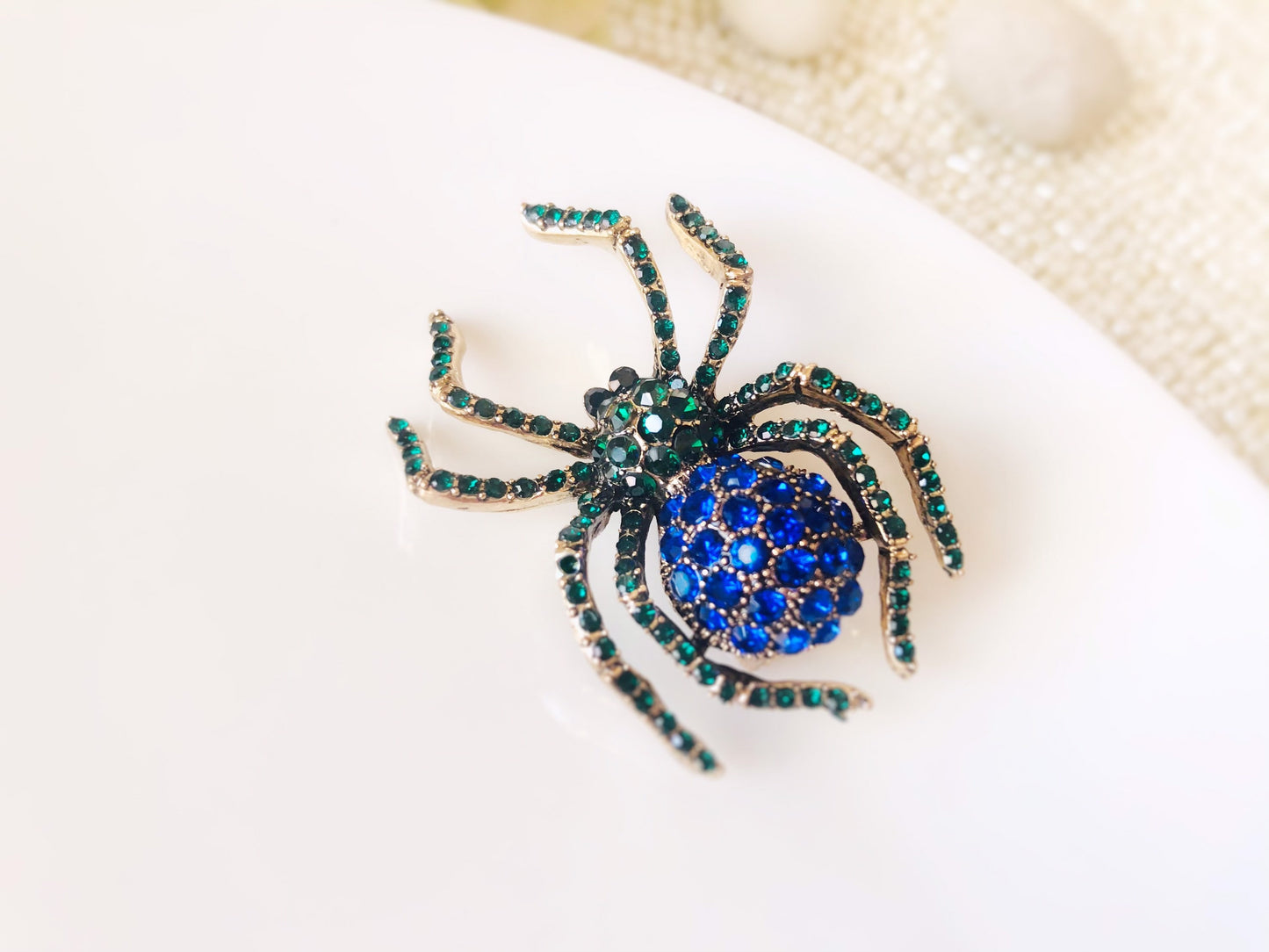 Crystal spider brooch pendant, ruby red amethyst crystal spider brooch, red purple crystal spider brooch, gift for her, gift for mom