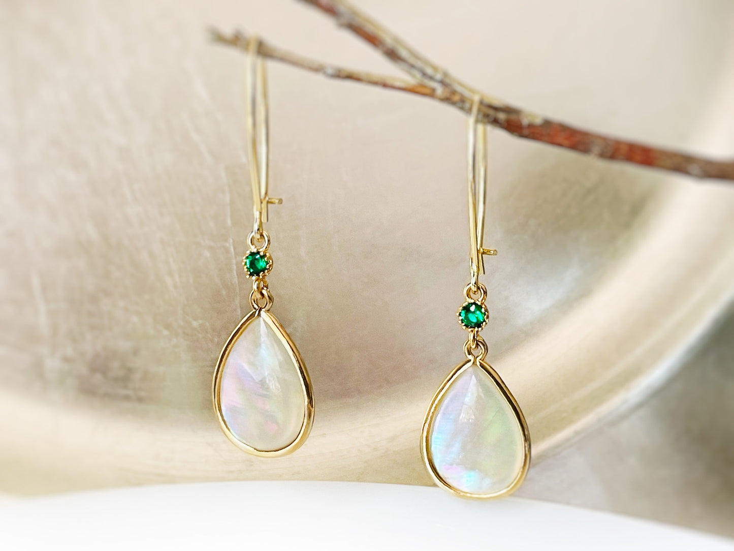 Large teardrop abalone long dangle earrings gold, black abalone drop earrings, gift for mom, gift for her, bridal statement earrings