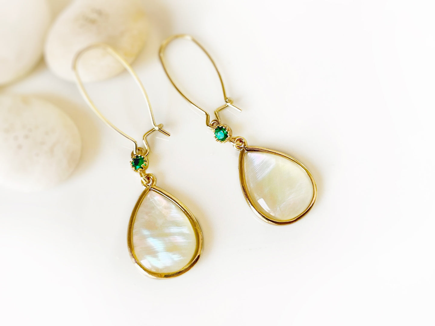 Large teardrop abalone long dangle earrings gold, black abalone drop earrings, gift for mom, gift for her, bridal statement earrings